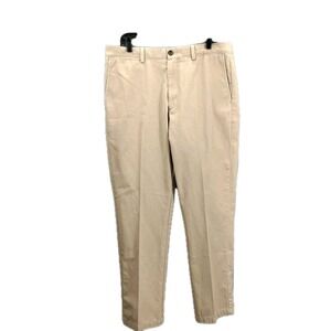 Johnston & Murphy Pants Men 36x32 Beige Chino Regular Fit Pima Cotton 5 Pockets